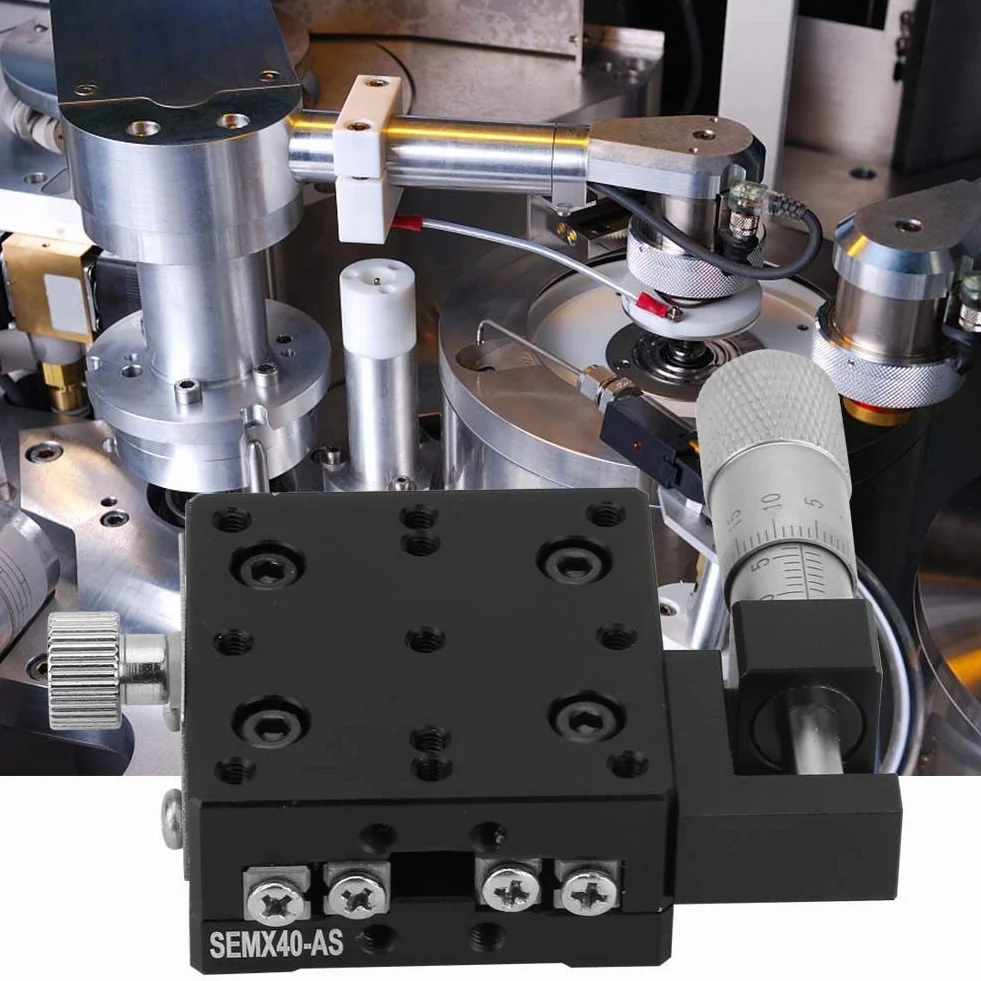 SEMX40-AS X Micrometh Manual Feine Tuning Cross Roller Präzision Lineare Stufen X Lineare Stufen Für Produktionsmaschinen-Testgeräte 40 * 40 Mm