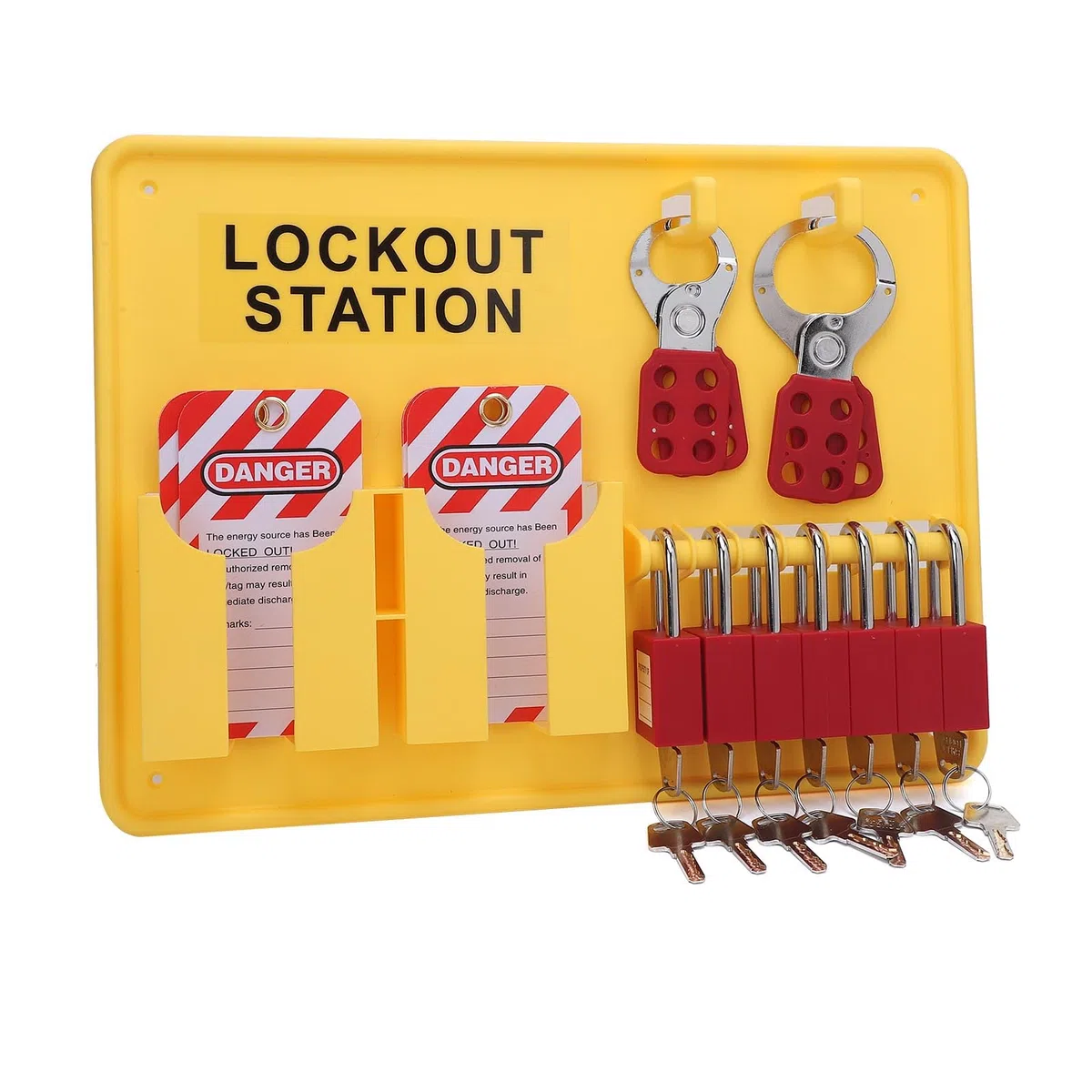 Lockout-Tagout-Station, wandmontierte Lockout-Tagout-Kit-Tafel, Lockout-Station mit offenem Design, Loto-Geräte nicht inbegriffen, Loto-Station mit großer Kapazität