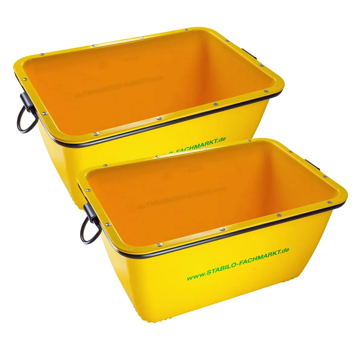 2x Mörtelkasten 110x67x49 cm, 200 Liter - Mörtelwanne, Mörtelkübel, Baukübel, Zementwanne, kranbar, robust und strapazierfähig, ideal für schwere Baustellenarbeiten und Transport von Mörtel und Zement