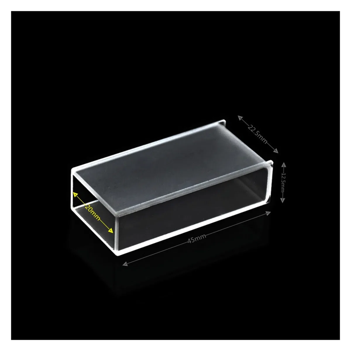 Run Ken Glas Küvette 20mm Glas Absorptionszellen 7 Ml Hergestellt Durch Technologie Können Säure & Alkalische Lösungen PTFE Abdeckung 2/PK