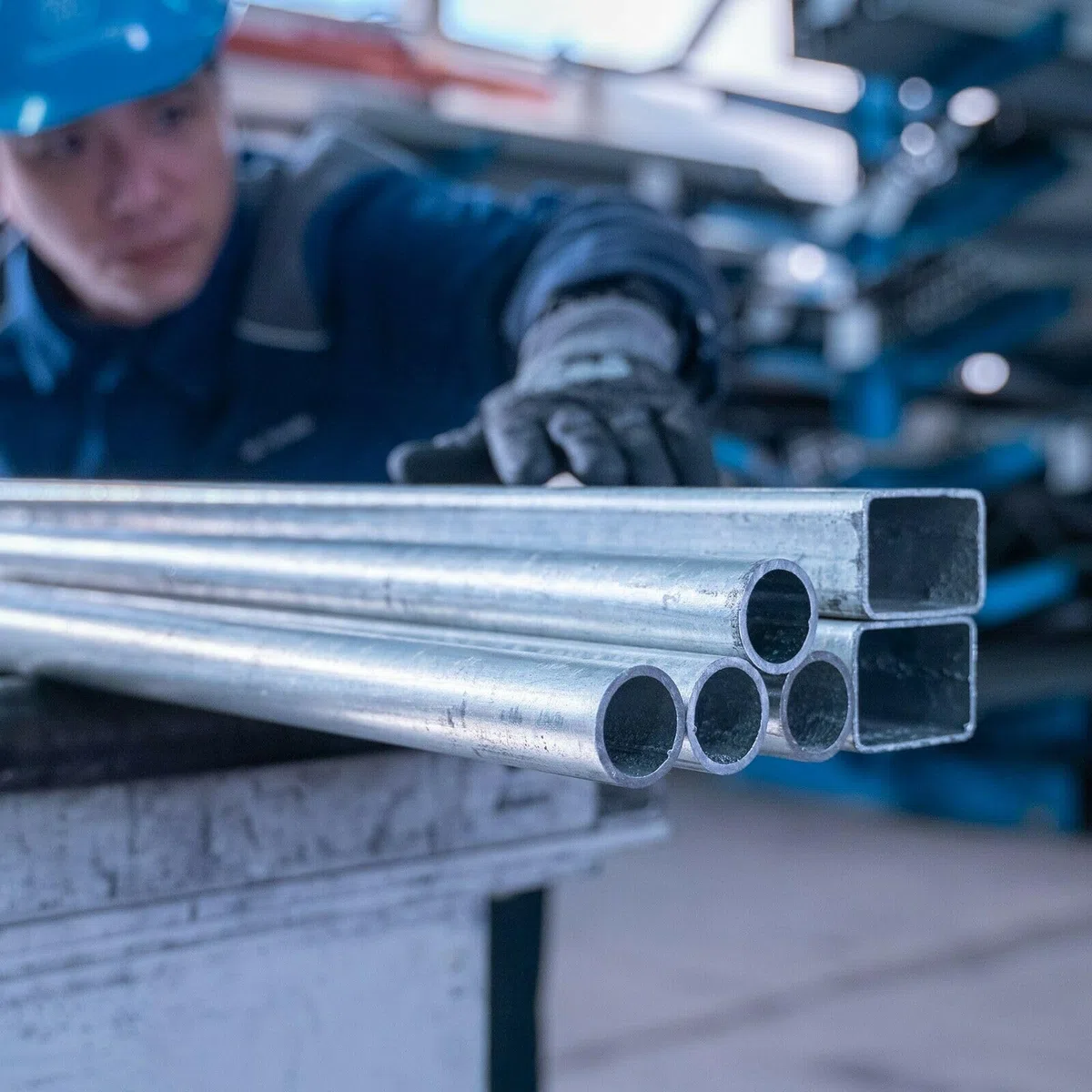 thyssenkrupp Stahlrohr verzinkt Ø 48,3 x 3,2 mm (1 1/2") in 2450 mm Länge | Rundrohr Stahl | Konstruktionsrohr