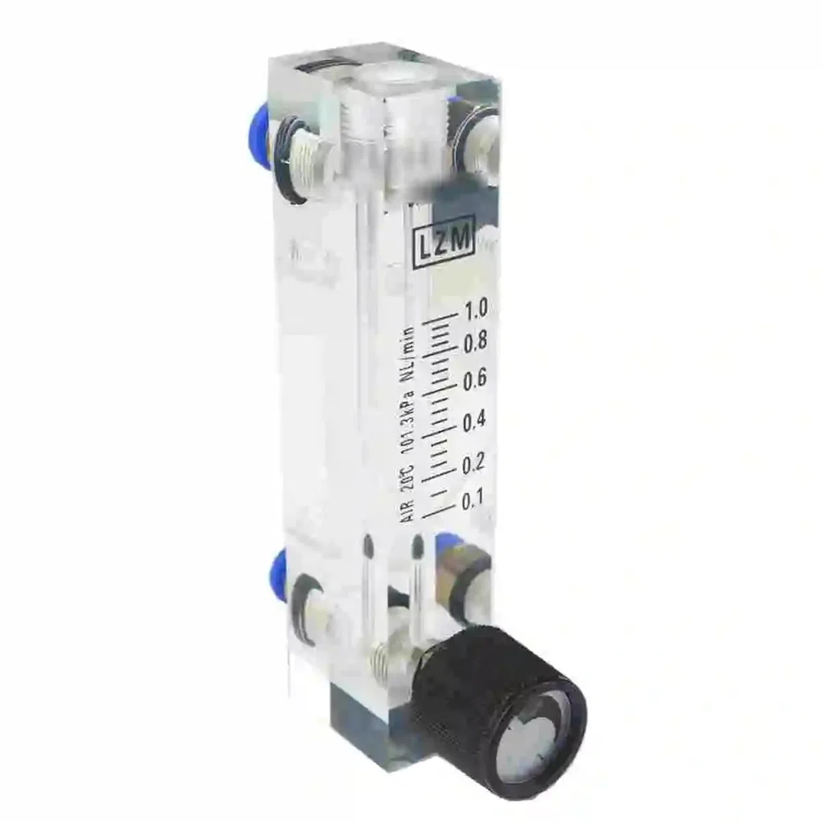 0,1–35 l/min, 6–400 ml/min, passend for 6/8/10/12 mm Rohr, anpassen, Luft-Stickstoff-Durchflussmesser, Rotameter mit Steuerventil LZT-6T(6-60ml Per Min,Tube OD 6mm)