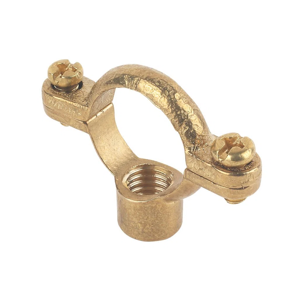 Visua Munsenring und Rückplatte aus Messing, für 22 mm Rohre, M10-Gewinde, 5 Stück