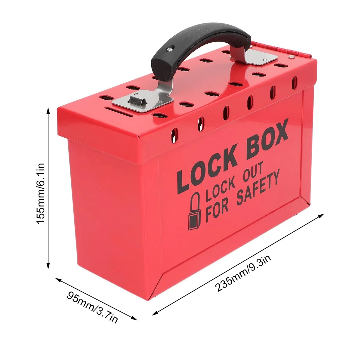 Lockout Tagout Box, Tragbare Gruppenschloss-Box mit 12 Steckplätzen, Robuste Gruppen Lockout Tagout Station für Gruppen Lockout Haspen, Lockout Tags, Sicherungsautomaten