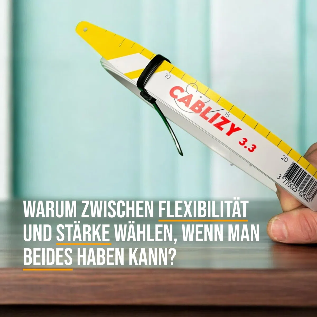 Kabeleinziehhilfe 3m | Flexibles Kabel Einziehband für Elektriker & Handwerker | Werkzeug für Kabeldurchzug in Leerrohren, Decken, Wänden & engen Bereichen