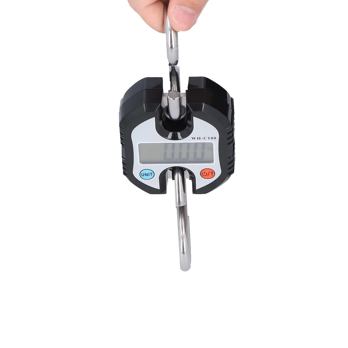Digitale Hängewaage Handheld 150 Kg Mini-Kranwaage Tragbares Wiegehaken-Hängewerkzeug Mit Doppelter Genauigkeit Für Das Angeln Auf Dem Bauernhof Im Freien(Schwarz),Plattformwaage