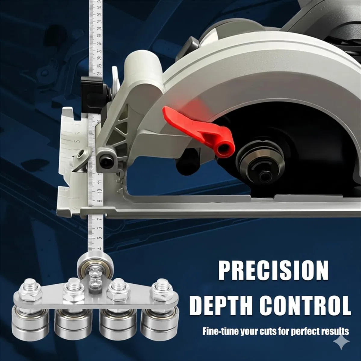 Positioning Calipers for Precise Measurements & Easy Wood Cutting, Circular Saw Straight Line Guide, Adjustable Stainless Steel Rip Fence Tool (60cm)
