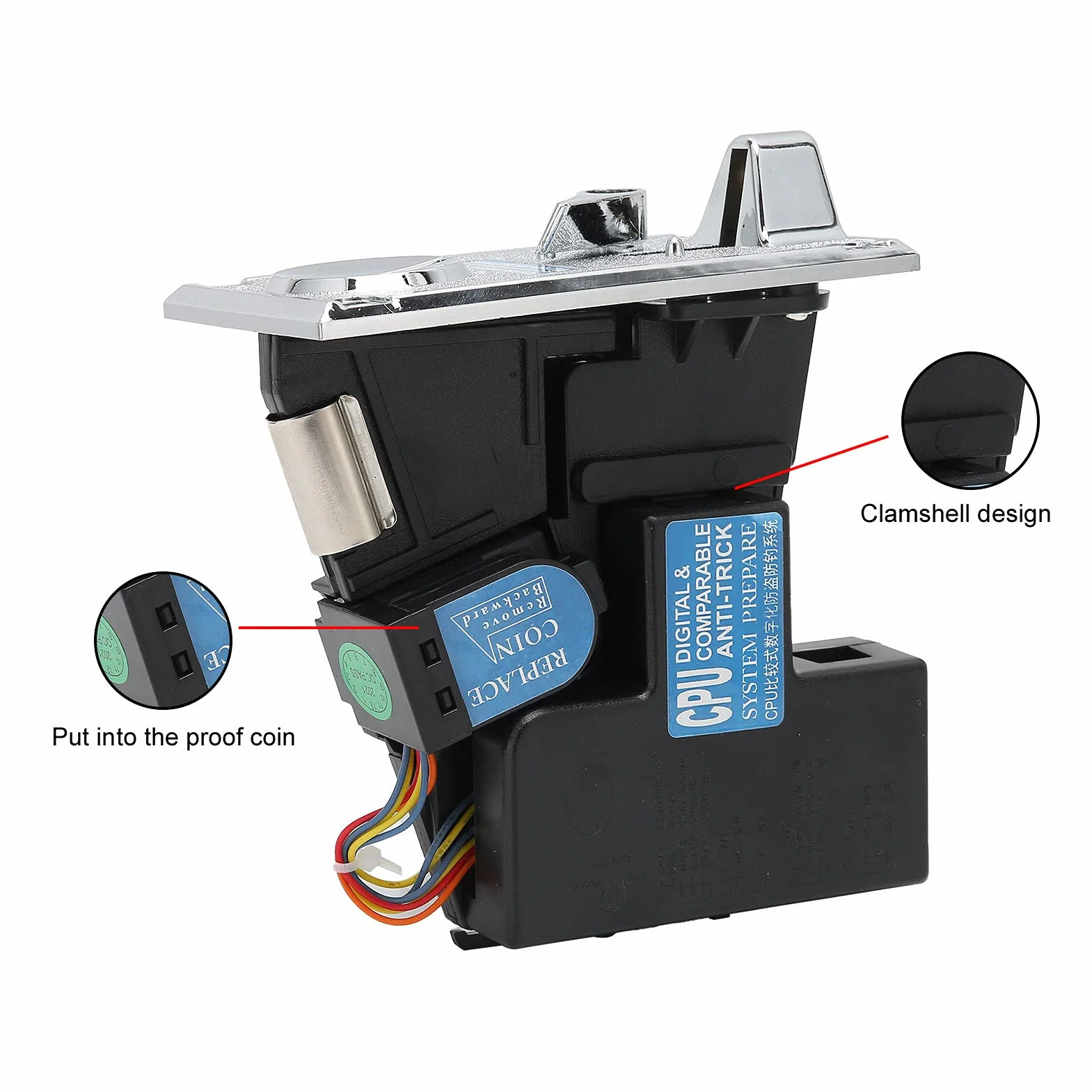 Coin Selector Für Euro Münzen,Coin Acceptor, Münzprüfer Für Münzprüfer Vergleichender Anti-Interferenz-CPU-Münzprüfer Für Verkaufsautomaten