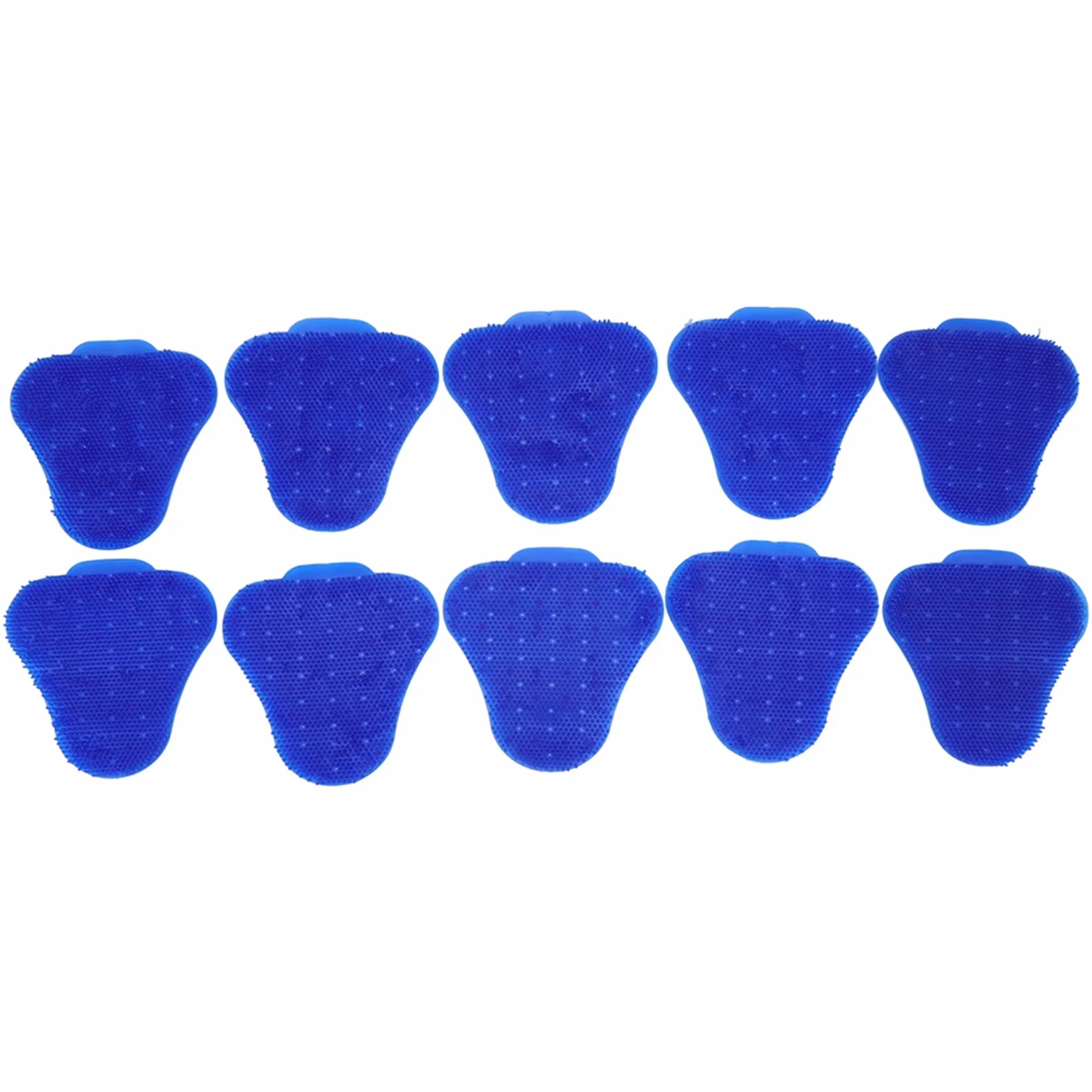 FTVOGUE 10 Stück Urinalsieb-Desodorierer, Silikon-Anti-Spritzmatten, Tragbare Dreieckige Urinalkuchen für Büro, Badezimmer, Schulen (BLUE)