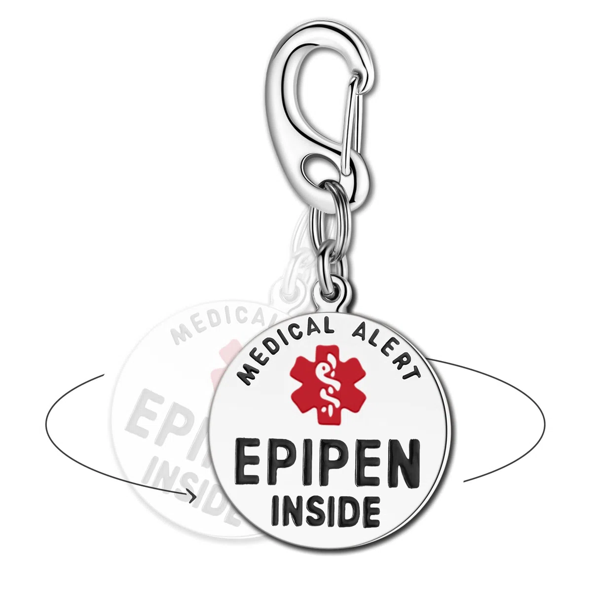 Divoti Stainless Steel EpiPen Inside Bag Tag - Style