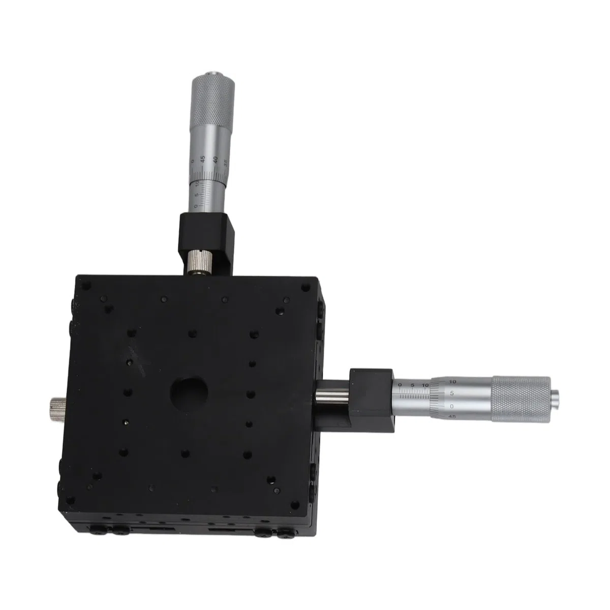 RiToEasysports SEMY100-AC Mikrometer-Manueller Schiebetisch, Schneidplattform, Gekreuzte Rollenstufen 100 X 100 X 40 Mm für Optische Instrumente