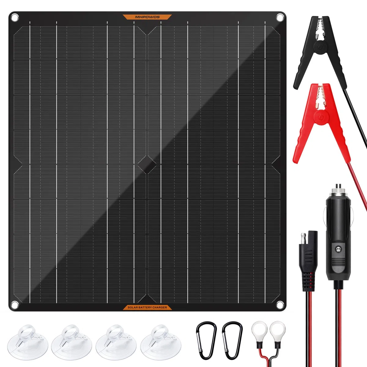 20W 12V Solar Batterie Erhaltungsladegerät Tragbares Wasserdichtes Power Solar Panel Erhaltungsladekit für Auto Automobil Motorrad Boot Marine Schneemobil Wasserfahrzeug RV