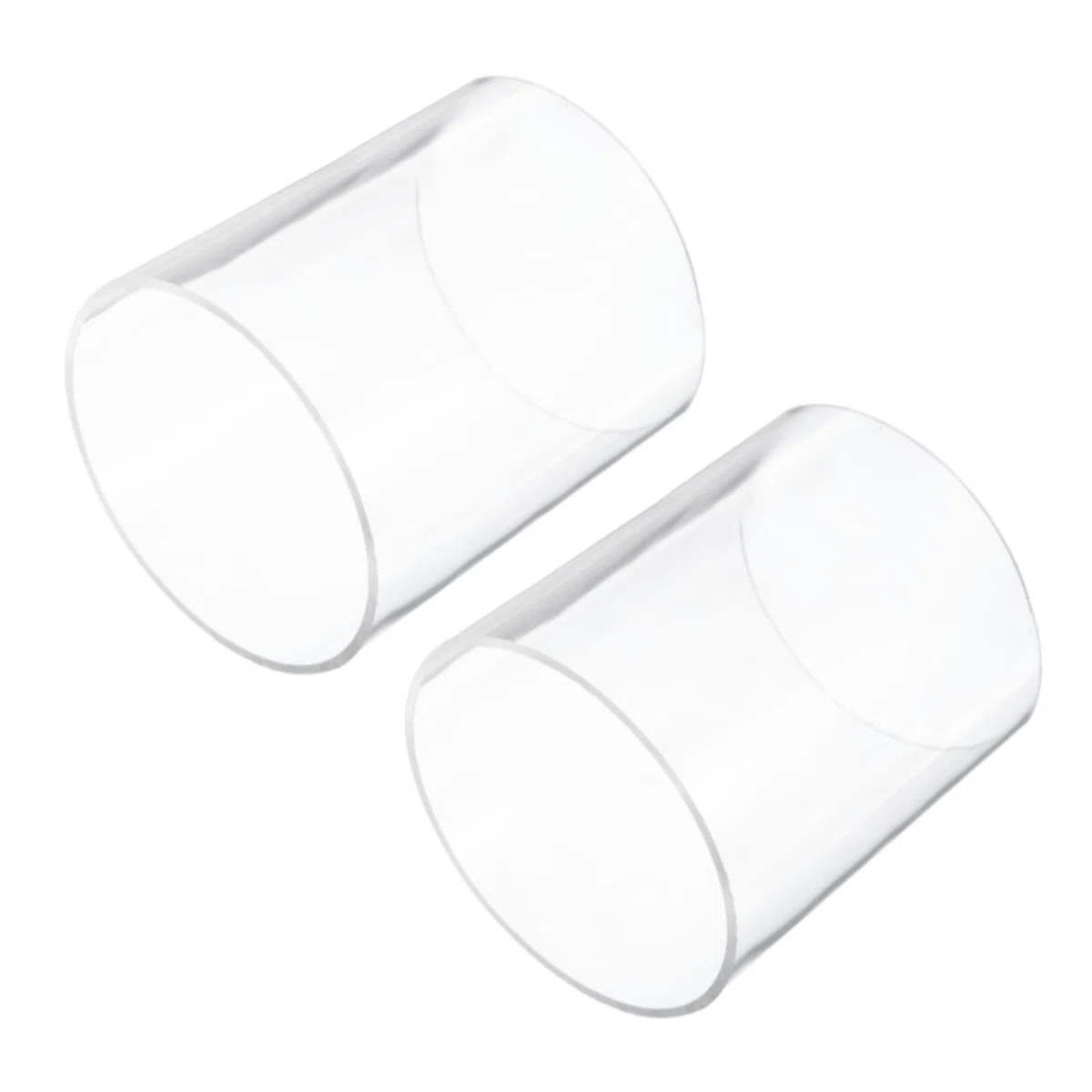 2 Stück Transparent Rohr, ID 125mm OD 130mm LÄNGE 150mm Acryl Kunststoffrohr für Lampenbau, Stehlampen, Möbel