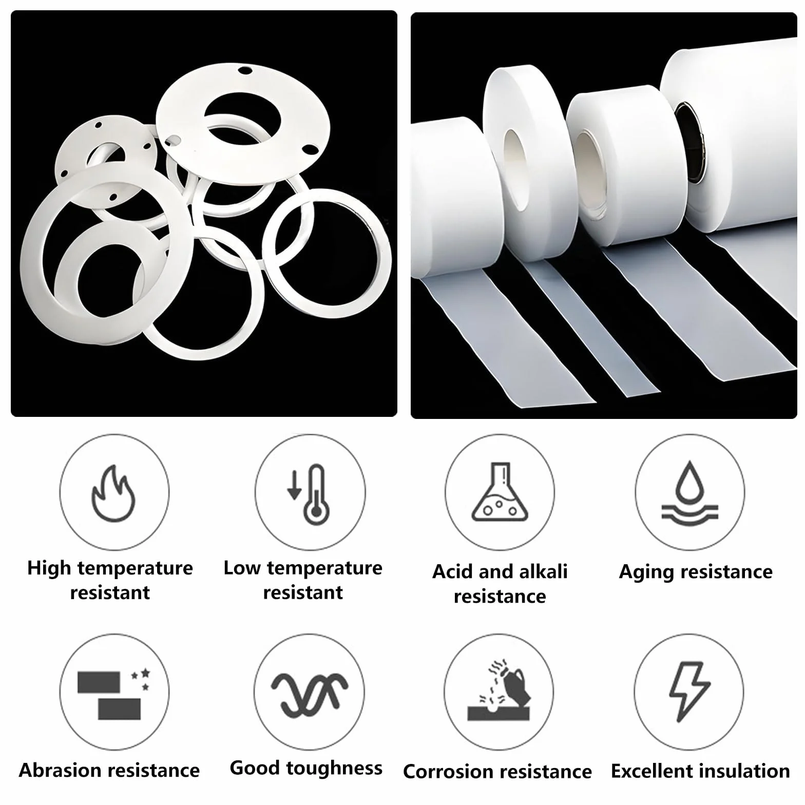 COYOUCO PTFE Teflon Folie 1m x 1m, Stärke 0.08–1mm, Hitzebeständig Chemikalienfest Isolierfolie Für Dichtungsbau, Laborarbeiten Und Industrielle Reparaturen,0.3mm