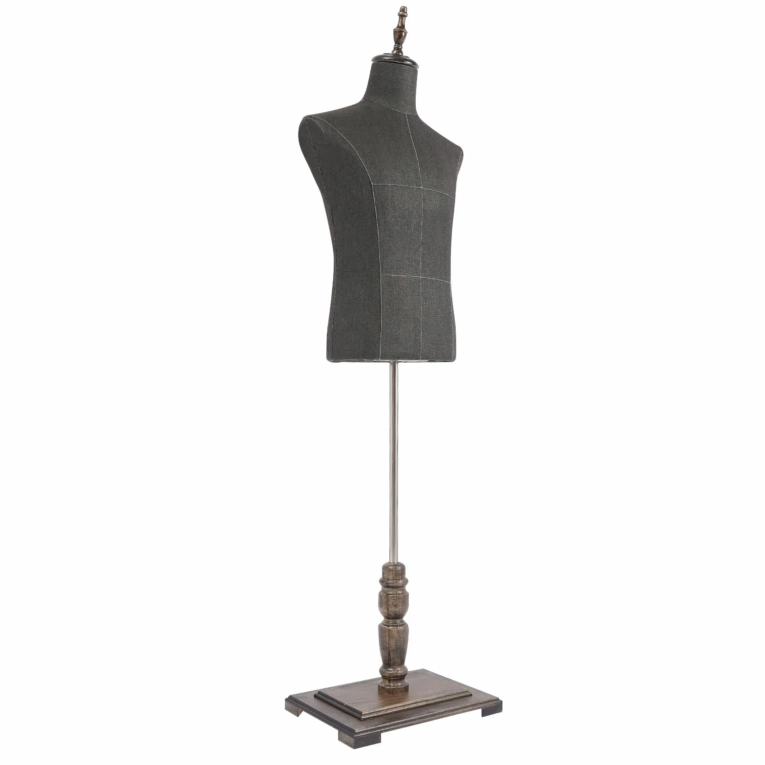 Schaufensterpuppe Männlich Modern, Schneiderpuppe Mann mit Holz Basis, Kleiderpuppe Mannequin für Bekleidungsgeschäfte Schneidereien & Messestände, Höhe: 150-180cm, Schwarz