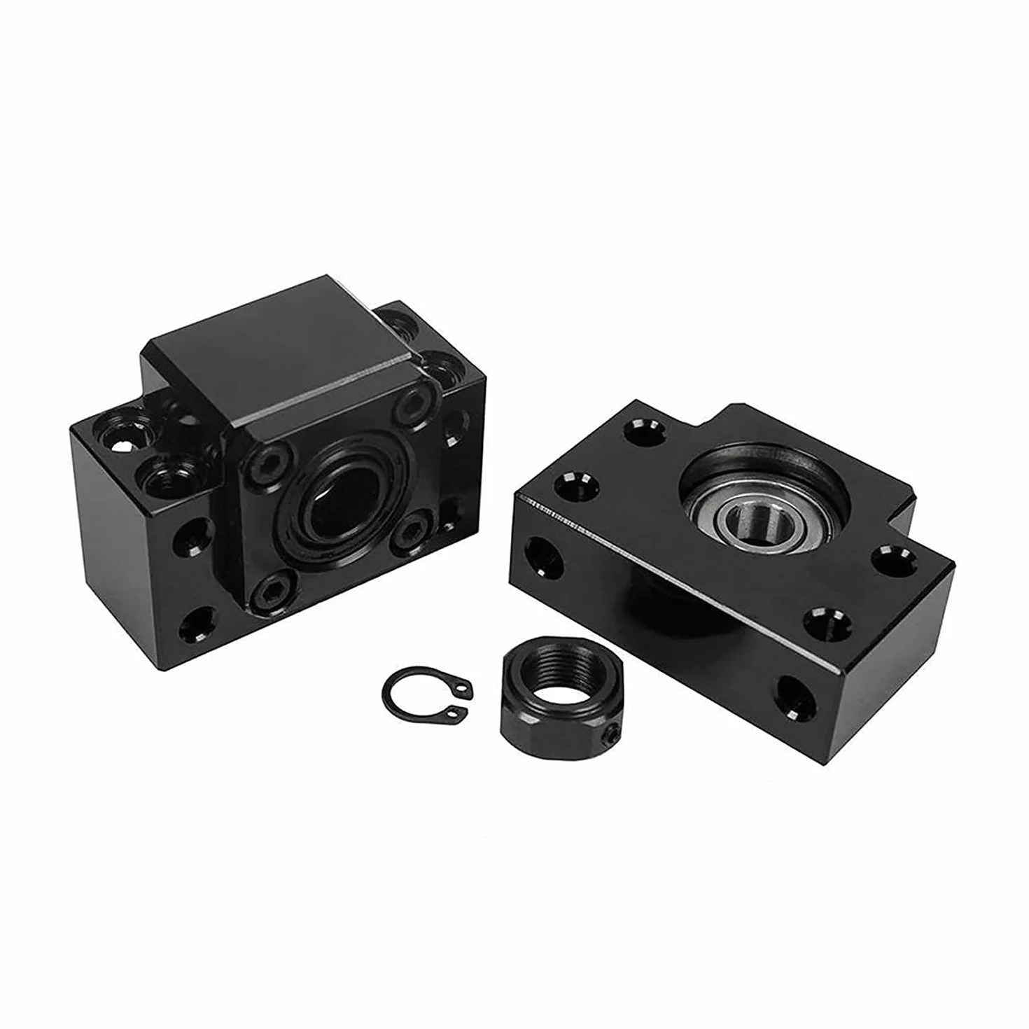 CNCMANS SFU1605 Kugelumlaufspindel Set 1200mm Gewindespindel mit BK12 / BF12 Kugelumlaufspindelstützen und DSG16H Muttergehäuse CNC Teile für Graviermaschine