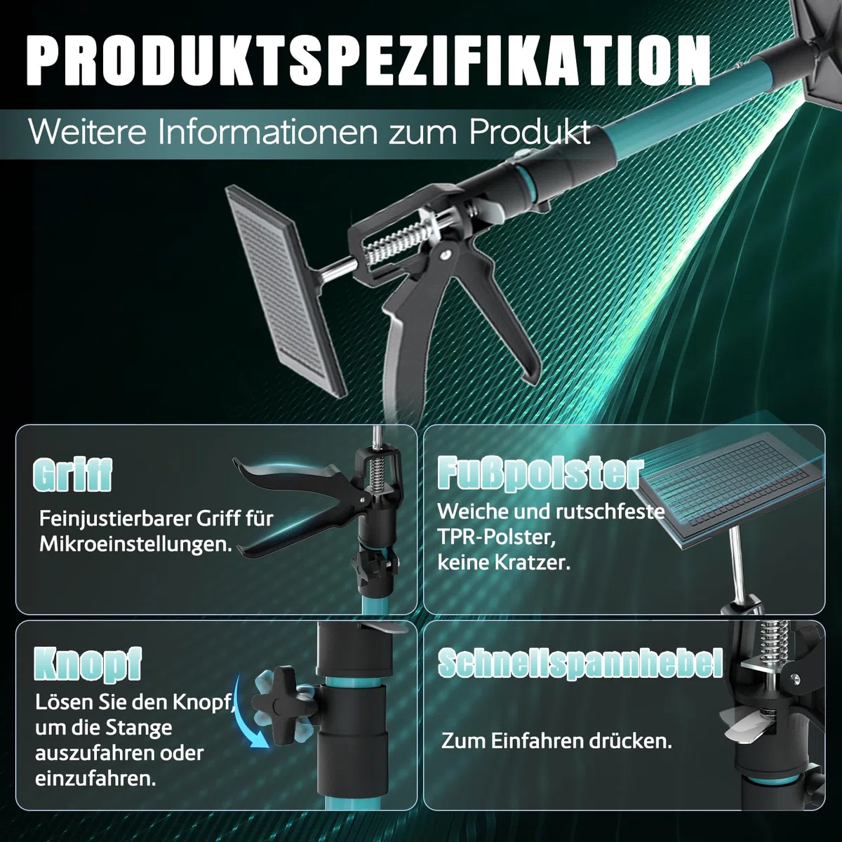 Verstellbare Stützstange, Schrankheber zum Installieren von Schränken, Teleskop-Stützstangen von 35 bis 60 cm, Dritthandwerkzeug für die Installation, Tragkraft 30-60 KG, 2 Pack