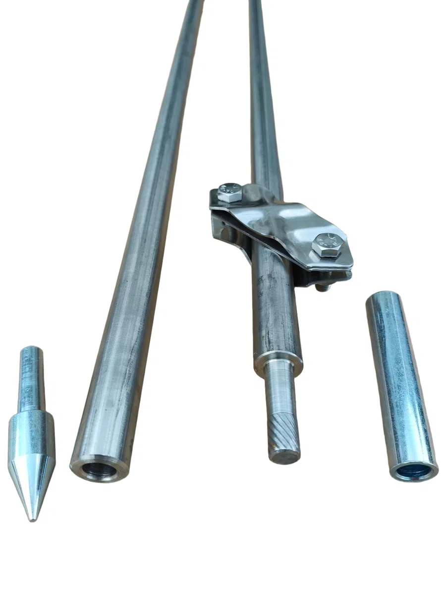 Tiefenerder Erder Erdung Staberder Ø16mm V4A Edelstahl SET 1,5m 3,0m 4,5m 6,0m Zusammensetzung (SET 6,0m Ø16 4x1500mm)