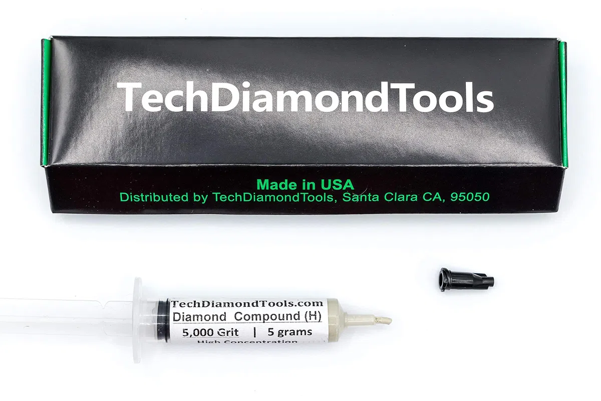 TechDiamondTools Diamantpolierpaste Polierpaste Körnung 5000 Mesh 2-3 Mikron für Spiegelglanz 5 Gramm mit hoher (H) 50% Konzentration von Damond-Pulver