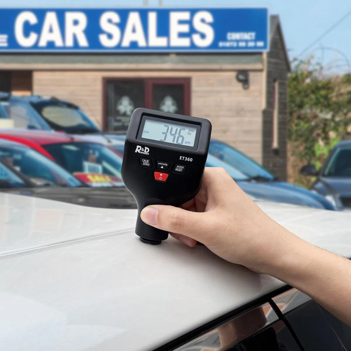 Lackmessgerät Auto RDINSCOS Schichtdickenmessgerät Autolack Lackdickenmessgerät für Auto Car Karosserie 0-1500μm LCD Display Für Eisen Aluminium und Zinkdetektion