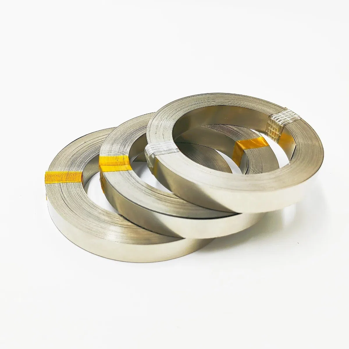 Reines Nickel-Metall, Nickelstreifen for Batterie-Punktschweißen, 99,96% Reinheit, 0,1–0,2 mm Dicke, 6–10 mm Breite, Silber, 1 Rolle(0.2x8mmx10m)