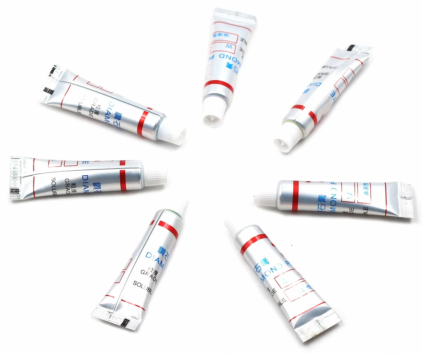 7 Stück 5 Gramm Diamant-Bloßpaste Polierpaste für Metall Juweliere Polieren, Körnung 1000# 1000#