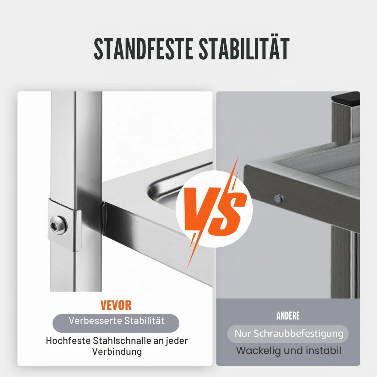 VEVOR Laborwagen Gerätewagen Medizintechnik Servierwagen 201 Edelstahl Tragbar Abräumwagen 100 kg Tragfähigkeit, 740 x 396 x 860 mm Labor Rollwagen Medical Trolley Dreifach-Design Silber