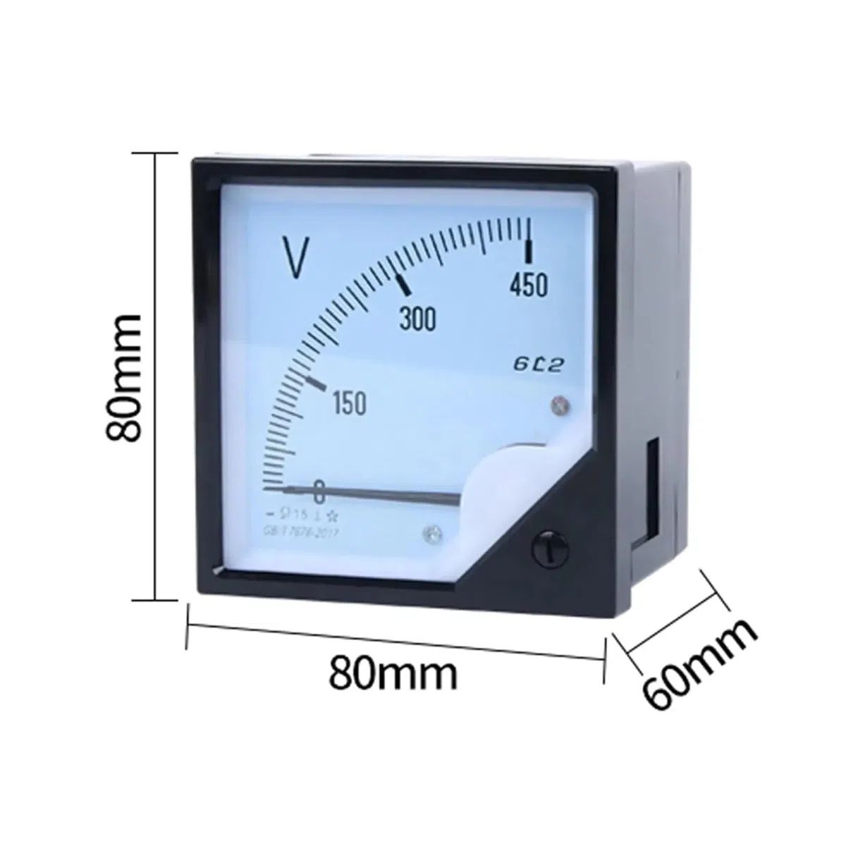 6C2 Zeigertyp DC-Voltmeter 1000 V 1500 V 600 V Panel Analogvoltmeter Spannungsmesser Stromzähler 1 Stücke(DC0-1000V)