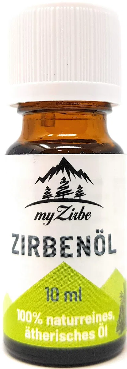 Zirben Duftset mit Zirbeholz Schale verschließbar, Zirbenspänen aus Zirbenholz und 10ml Zirbenöl