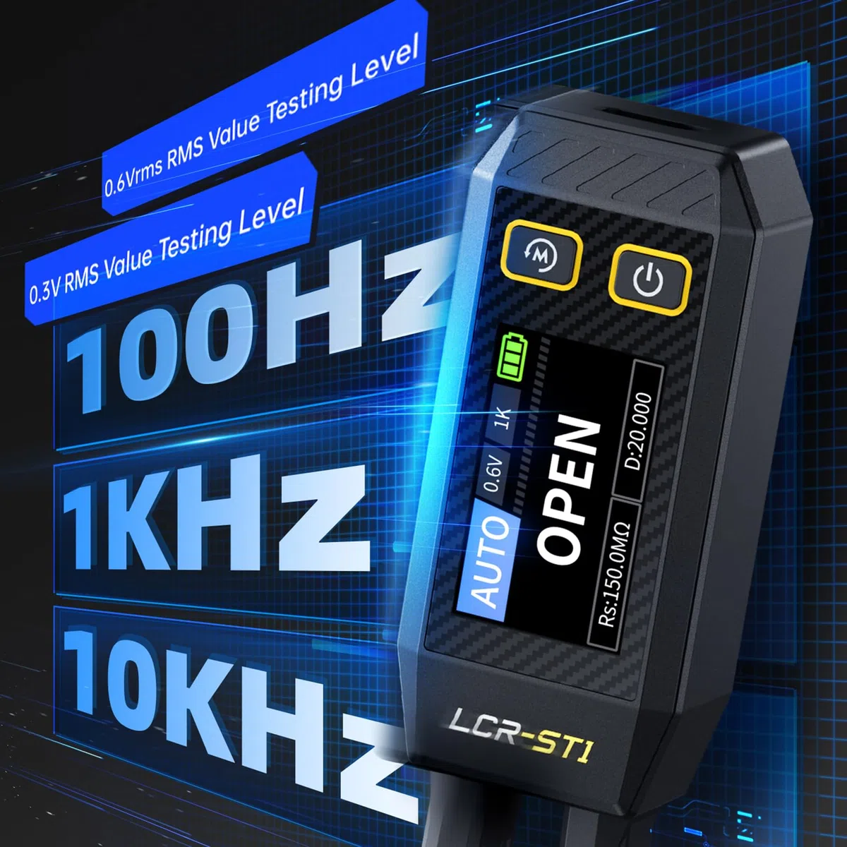 Lcr meter messgerät st1 induktivitätsmessgerät Smart tweezer bridge Digitales induktivität messgerat set Digital transistor tester Induktivität testteile (LCR-ST1)