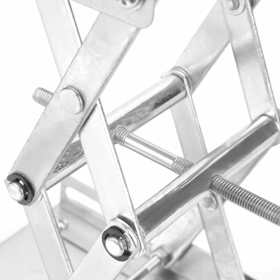 Edelstahl Labor Heben Plattform Stand Scheren Gestell 150 * 150 * 250mm, Einstellbare Höhe, Stabile Hebe Leistung, für Physik Chemie Biologie Experimenten Instrument, Hergestellt
