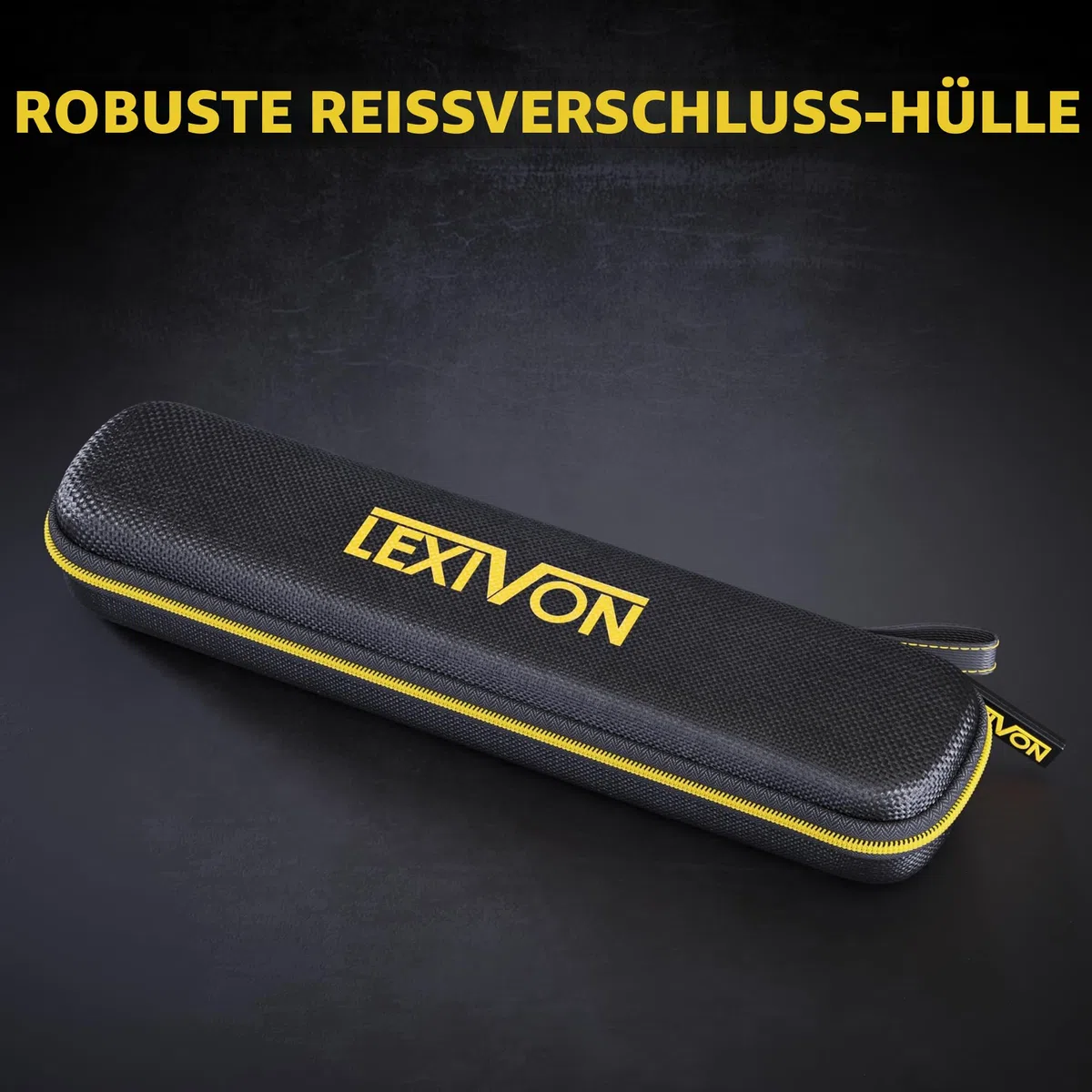 LEXIVON Digitaler Winkelmesser aus Aluminium, 180 mm, Digital Winkellehre Mehrzweck-Winkelmessgerät, inklusive XL-Display und robuster Reißverschlusstasche (LX-DAF7)