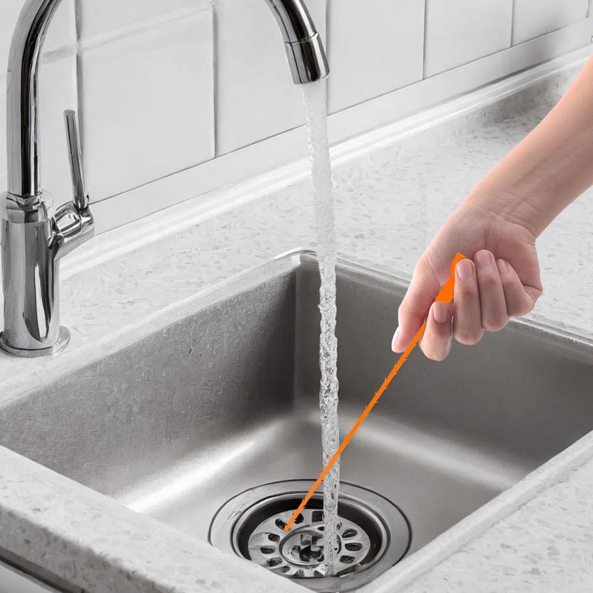 Abflussreiniger für Waschbecken, biegbarer Haar- und Schmutzreiniger für müheloses Entfernen von Rohren, flexibler Haken mit tragbarem Design für einfache Verwendung, Abwasser- und