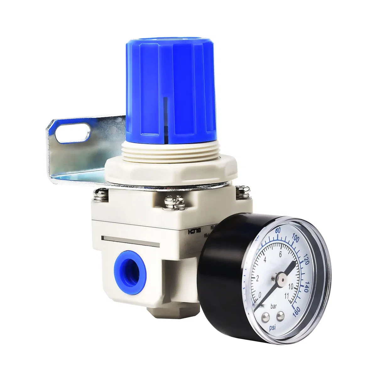 BLCH 1/4" BSP Druckluftregler - Druckregler für Kompressor, Kompressorregler mit Lufttrocknungssystem AR2000-02 inkl. Manometer (0-160 PSI)