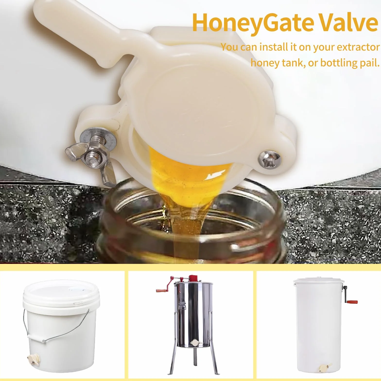 5 Stück honighahn abfüllanlage Honig Tor ventil，hahn Bienenzucht，honigtorventil Kunststoff Honig，ventil Bienenzucht Werkzeug，imkereiausrüstung zubehör