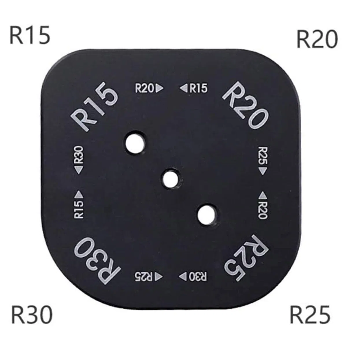 8 in 1 Frässchablonen für Oberfräse, Aluminiumlegierung, Radius Jig Router Templates, Radius Halbrunde Eckradius Quick-Jig Router Tischvorlage Vorlagen (R15/20/25/30+T15/20/25/30)