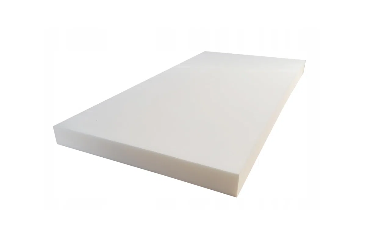 All4All Schaumstoffplatte - Schaumstoff - Matratze mittelhart T25 - Schuamstoffmatratze - Topper -Schaumstoffzuschnitt - Polster Auflage - Weiß - Verschiedene Größe 100x200x5cm