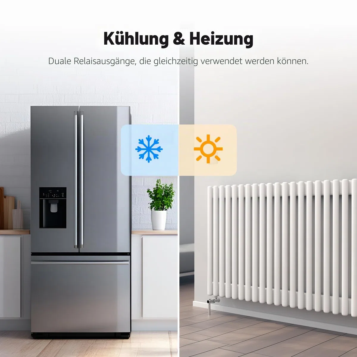 Inkbird Heizen Kühlen Thermostat, ITC-308-WIFI Steckdose Temperaturregler Fernsteuerung per App, Grau, Wi-Fi