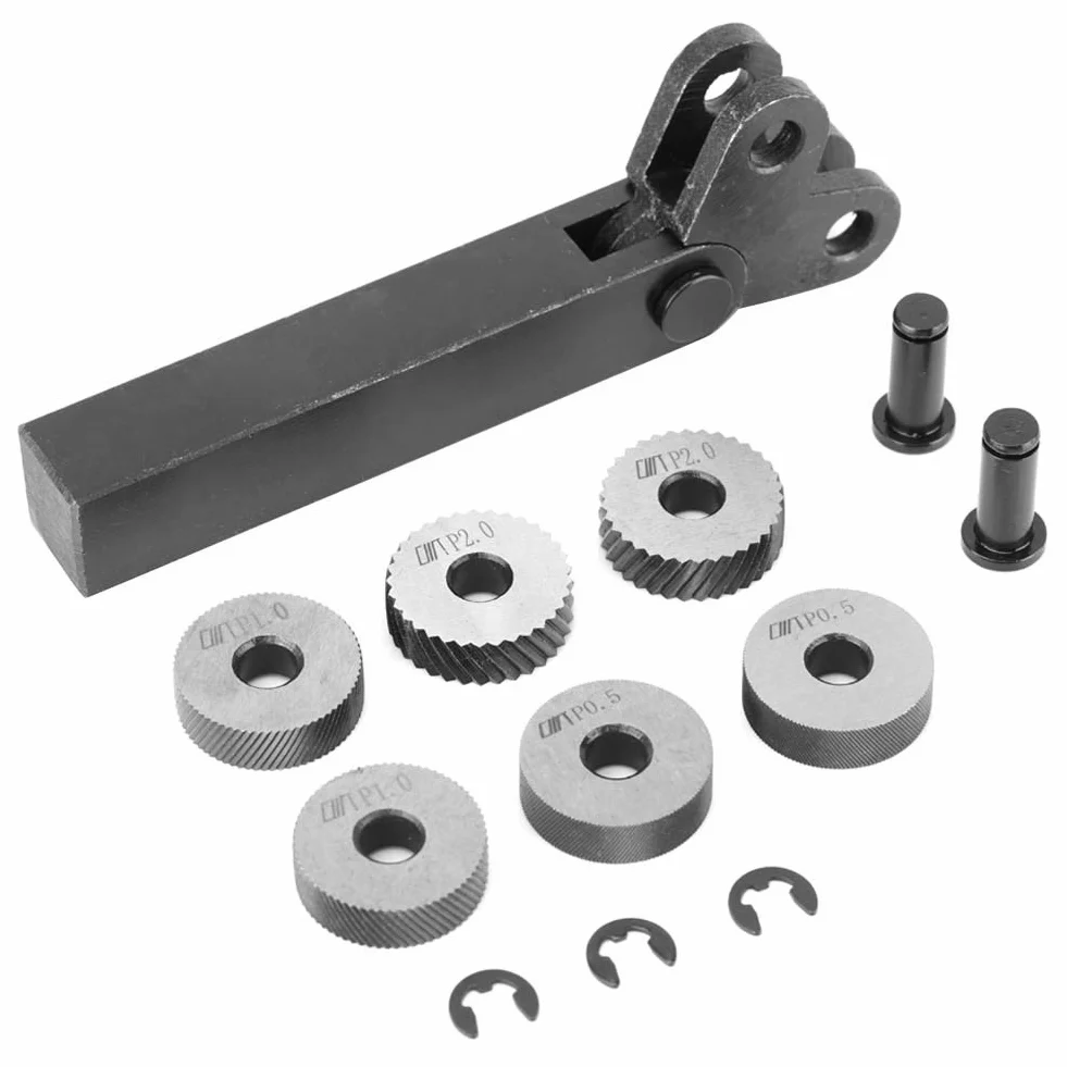 Stahl-Rändelwerkzeug-Set, 0,5/1/2 Mm Diagonale Lineare Doppelrad-Rändelung, Rutschfestes Design für Hohe Festigkeit
