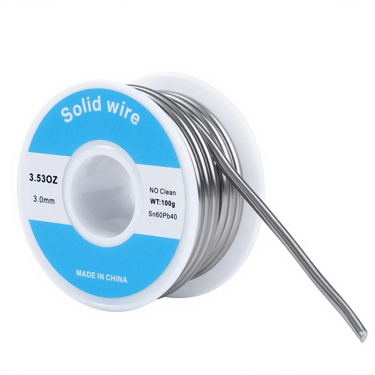Lötdraht, massiver Kern, 60/40, 3 mm, für Buntglas, 100 g