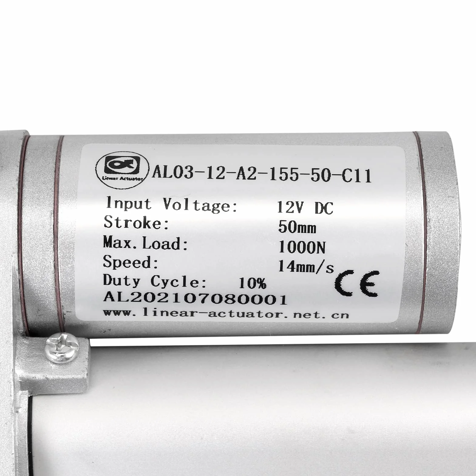 EYPINS Linearantrieb Linearmotor 12V, 1000N 50mm Hub max Linearantrieb, Toröffner Verstellantrieb Linear Actuator Motor Lineartechnik-Aktuatoren für Elektrisch Motor Auto Möbel Lifting Sofa (14mm/s)