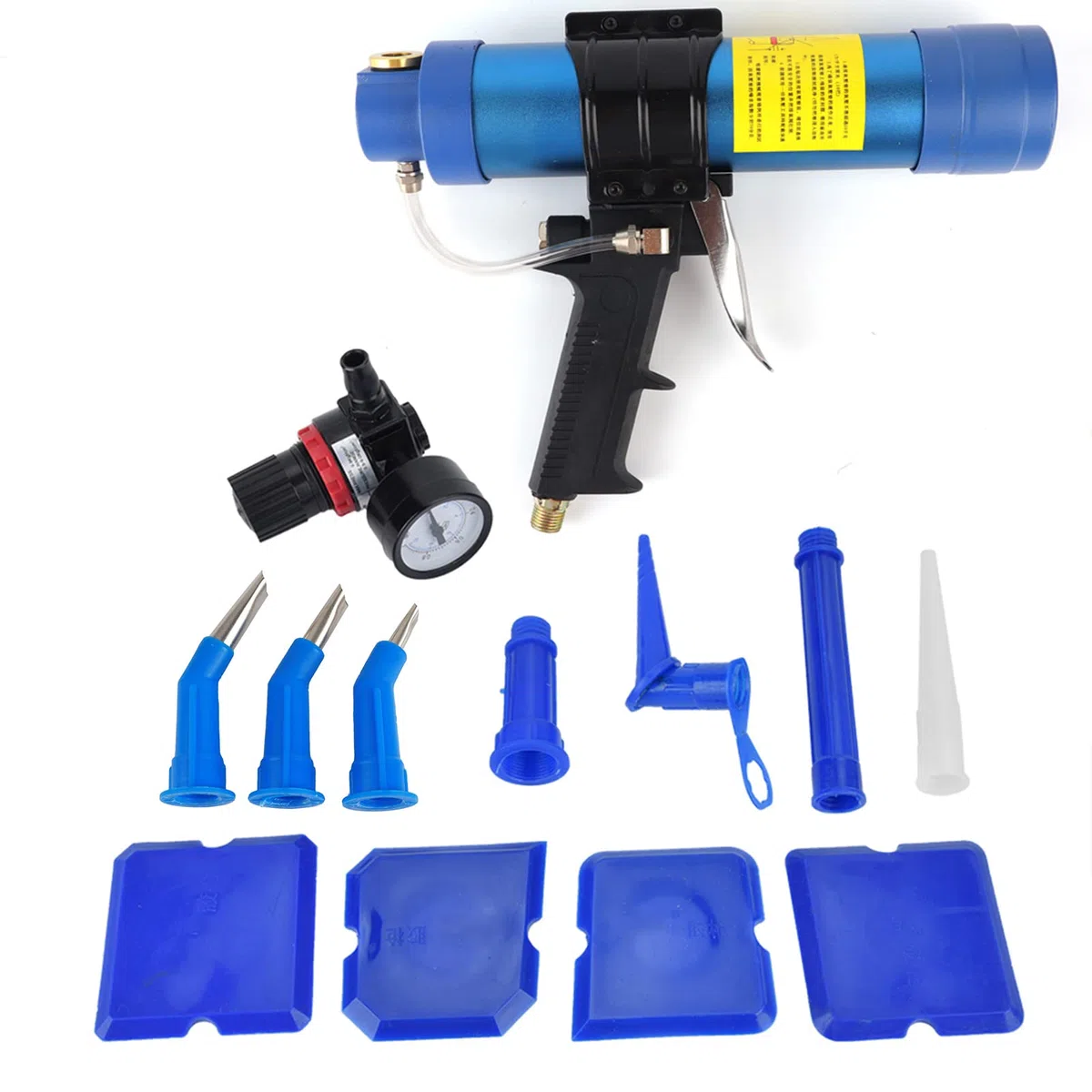 Einstellbare Pneumatische Glaskleberdichtungspistole Patronenluftpistole 310 Ml für Photovoltaik -Sonnenmodule