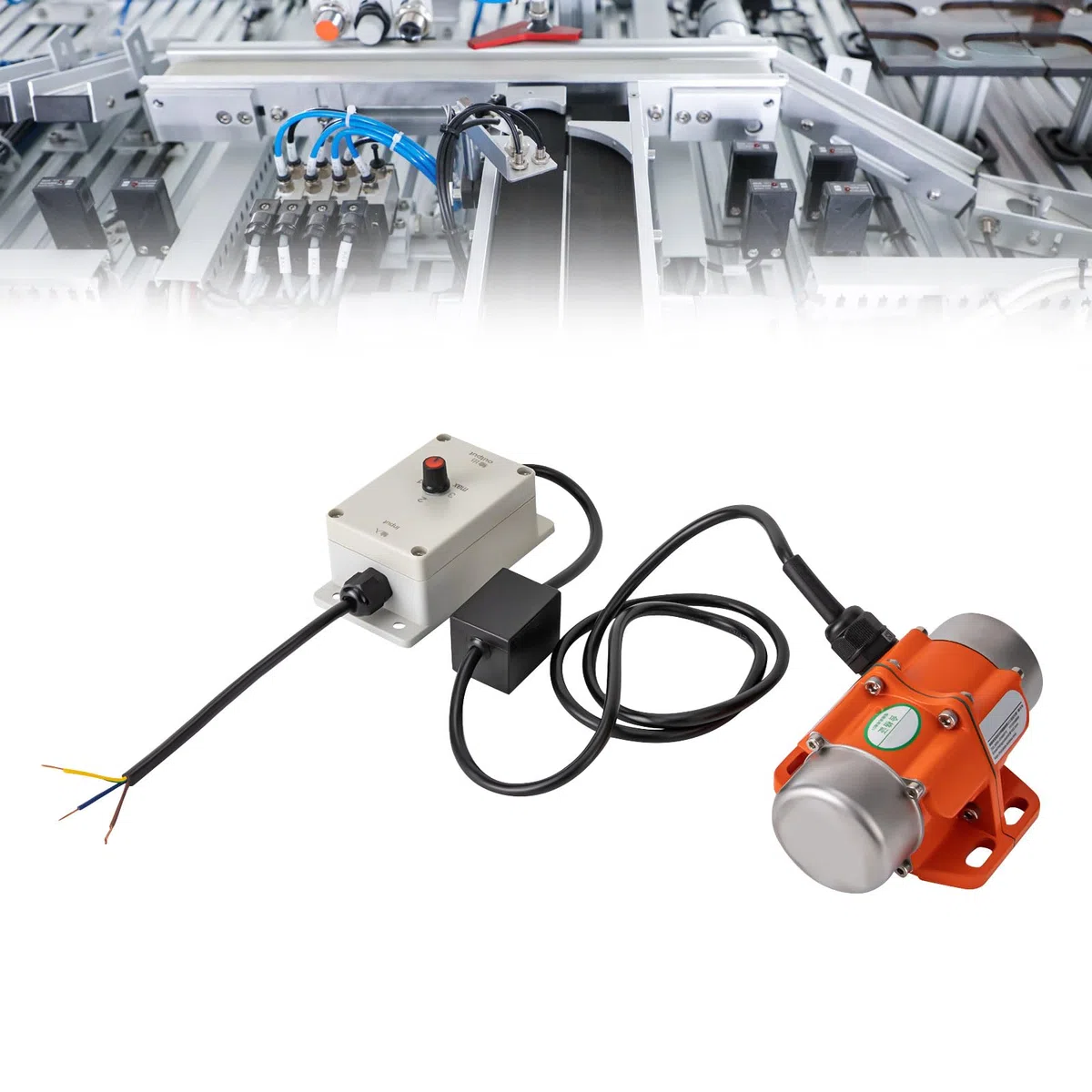 Vibrationsmotor mit Drehzahlregler, 30W 220V Elektrischer Rüttler 3000U/min Mehrzweckmotor Vibrator Geräuscharm, Rüttelmotor Vibration Motor für Bergbau Metallurgie Kohle