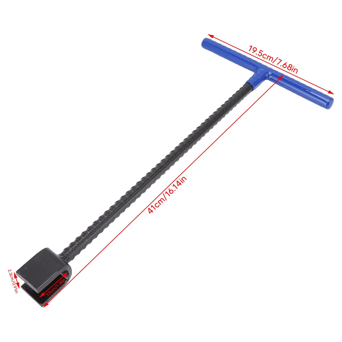 CHICIRIS Hydrantenschlüssel,16 Zoll T Griff,Wasserz?hlerschlüssel,4 Multifunktionsschlüssel,robust und zuverlässig,Familienhaustechnik,professionelle Wasserinstallationen,Haus- und Gartenpflege