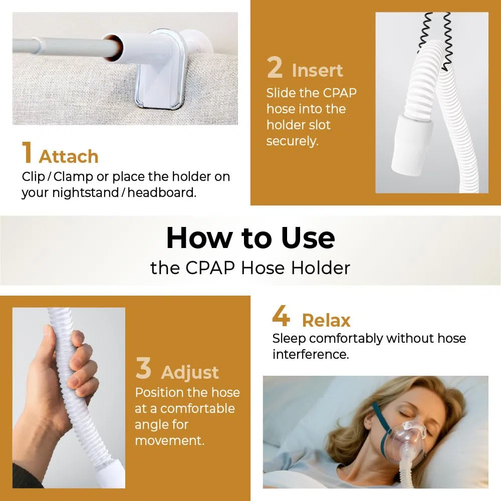 Best in Rest - CPAP-Schlauchheber und Schlauchunterstützung - Keine Montage erforderlich - Flexibel, um in jeden Raum zu passen