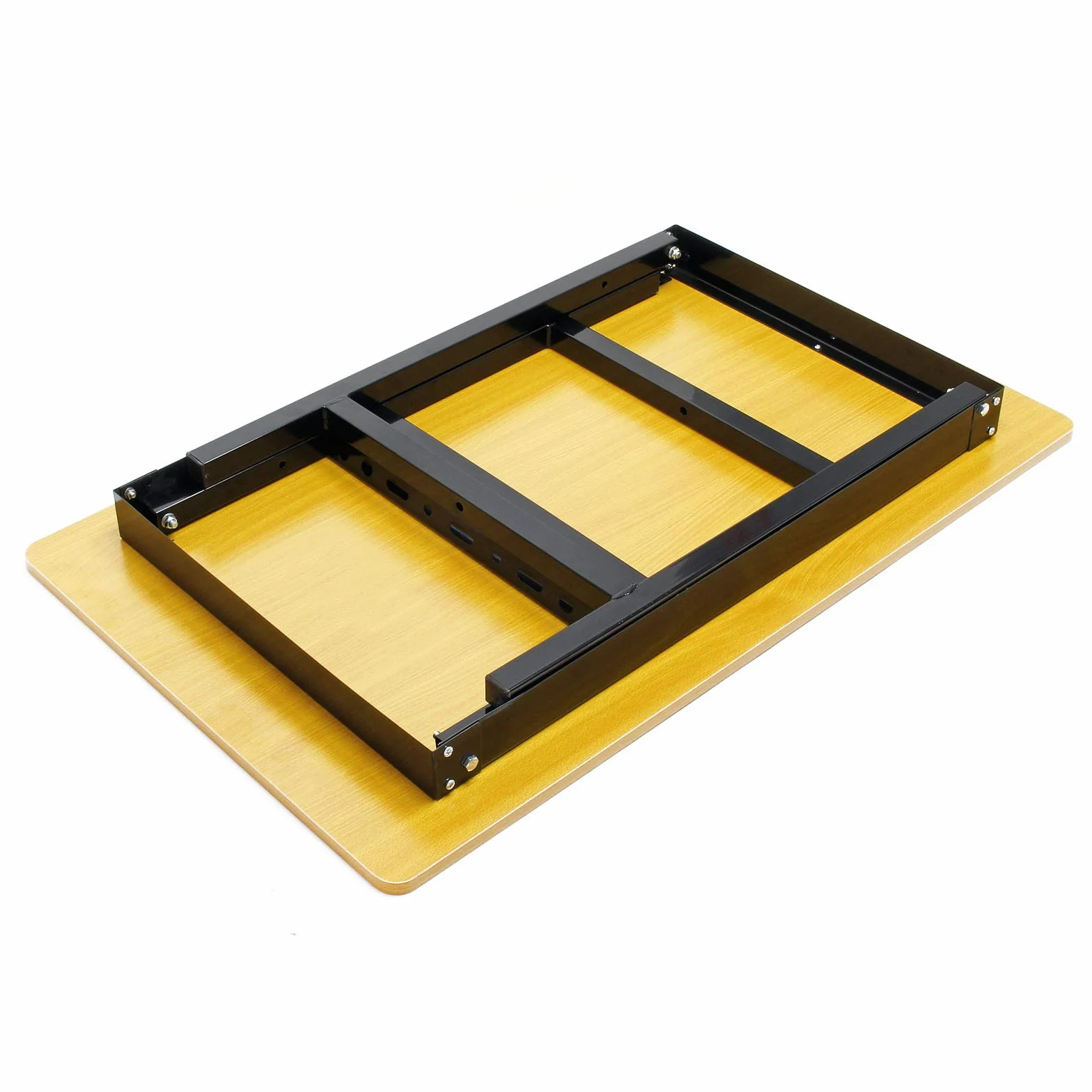Wiltec Werkbank 100 x 60 x 76 cm klappbar, Werktisch faltbar, linierter Arbeitstisch bis 150 kg belastbar, Werkstatteinrichtung aus Stahl und Holz