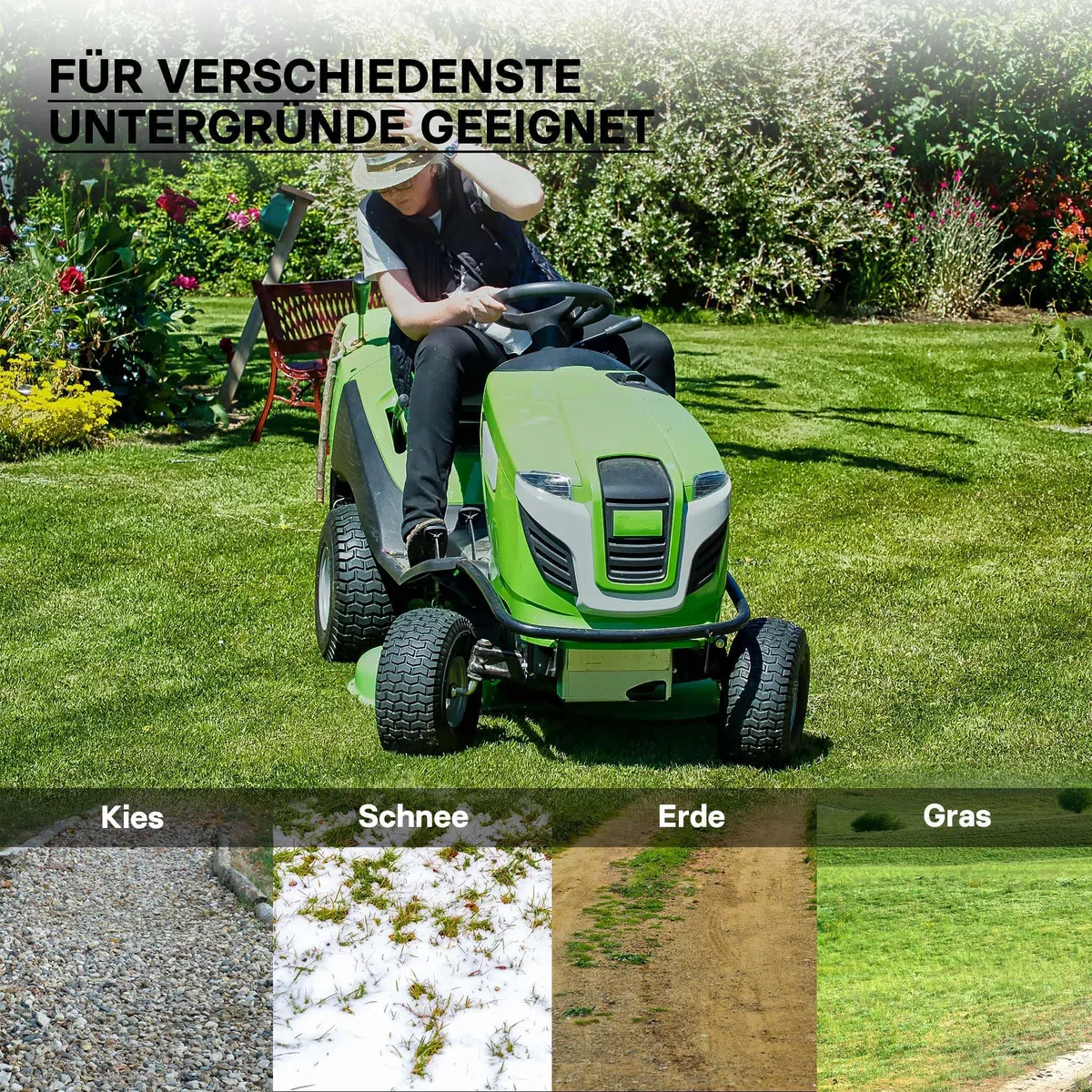 Wiltec 2x Reifenmantel 2x Schlauch für Aufsitzmäher/Rasentraktor 16x6.50-8 4PR Winkelventil