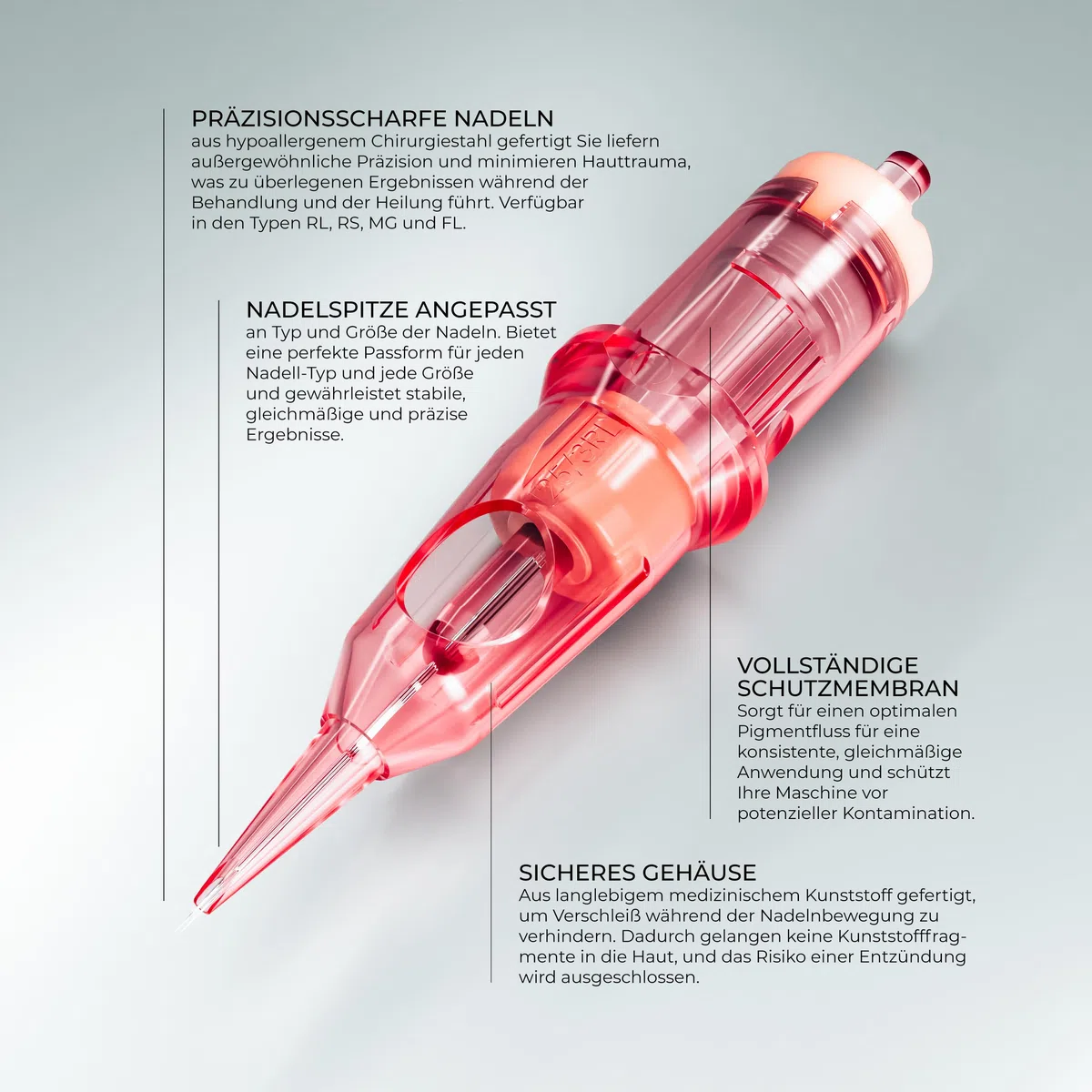 Kwadron Optima 20 Stück - 30/1RLLT - #10 0.30mm Round Liner - Long Taper - Professional Permanent Makeup - Tattoo PMU Nadeln Set Cartridges - Tattoo Zubehör für Augenbraue, Eyeliner, Lip Contour