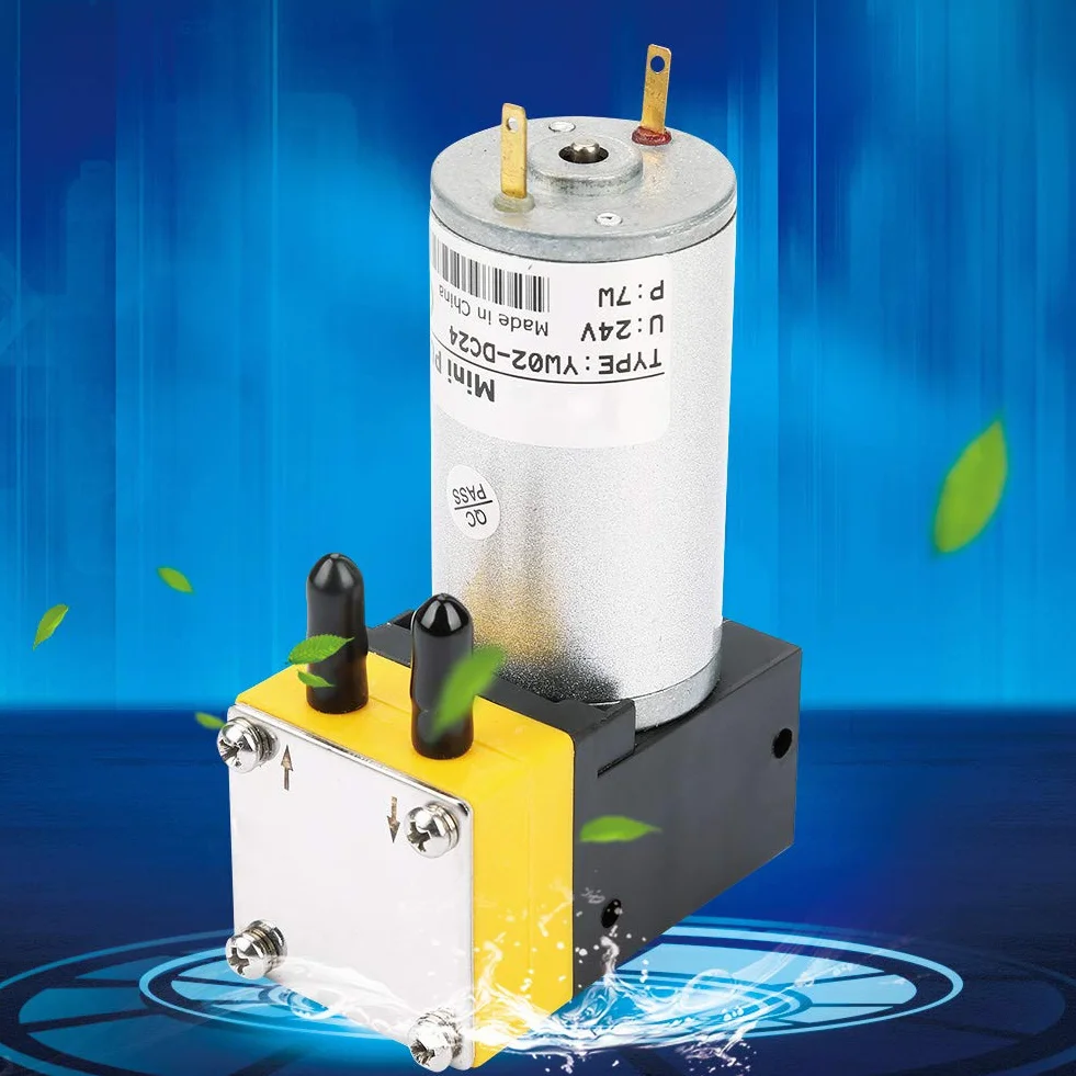 Akozon Membranpumpe 24V 0.4-1L / min Miniatur-Membranpumpe-Vakuumpumpe für Luft/Flüssigkeit