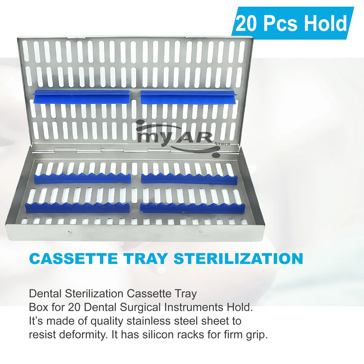 Sterilisationskassetten-Behälter, Autoklav, Premium-Design für Zahnmedizin, Instrumente, Organizer für 5, 7, 10, 15 und 20 Stück (20 Stück Haltekassetten)